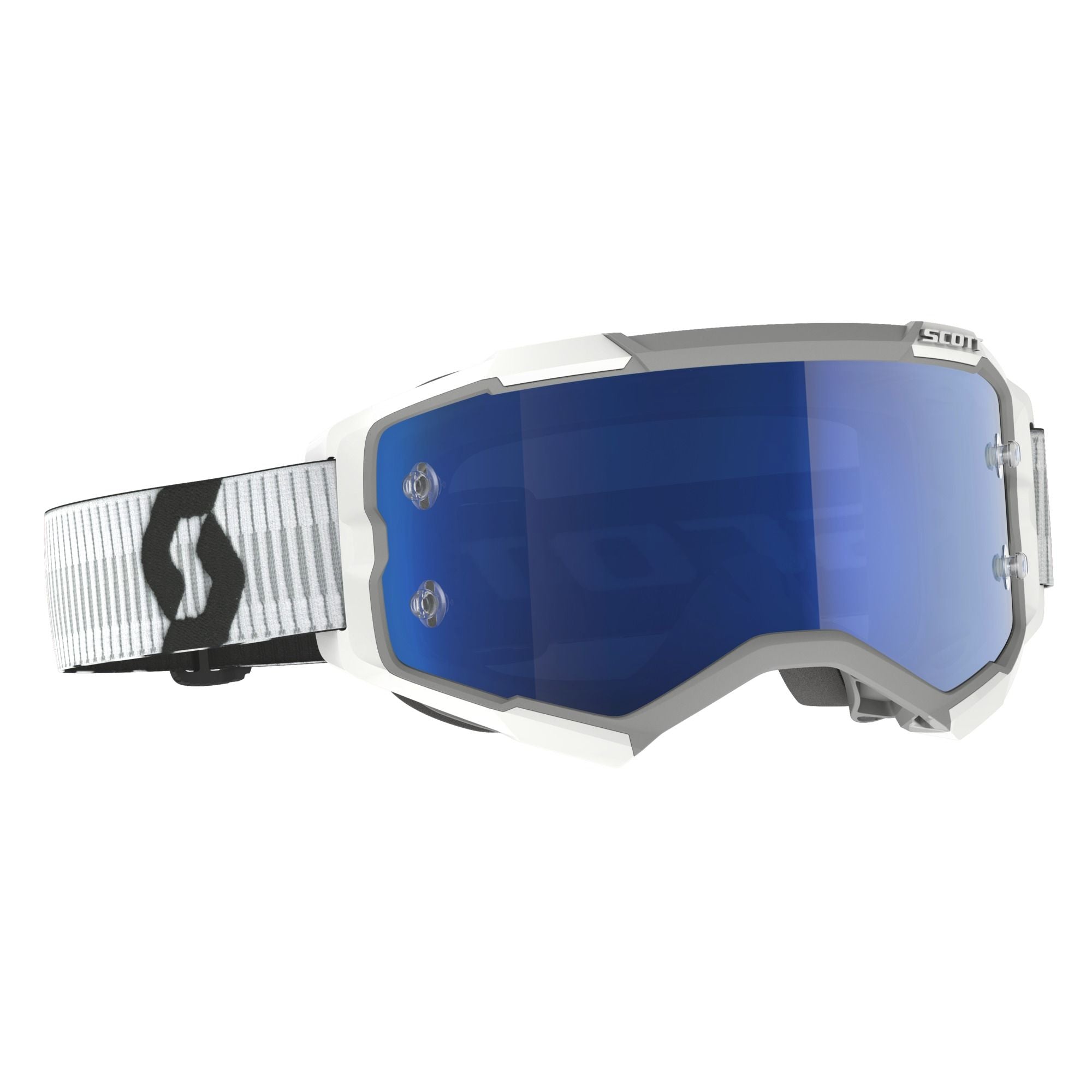 Scott Fury White_Blue Chrome Works Lens