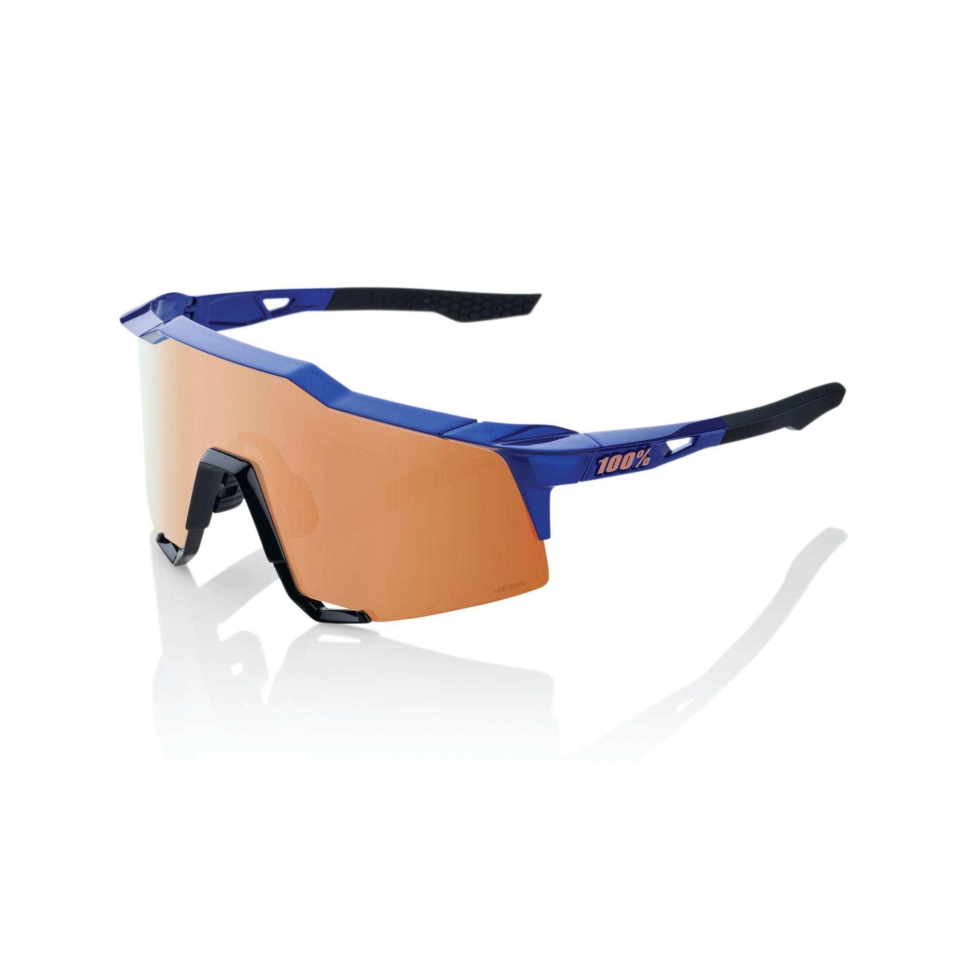 100% Speedcraft Gloss Cobalt Blue_Hiper Copper Mirror Lens