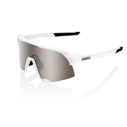 100% S3 Matte White_Hiper Silver Mirror Lens