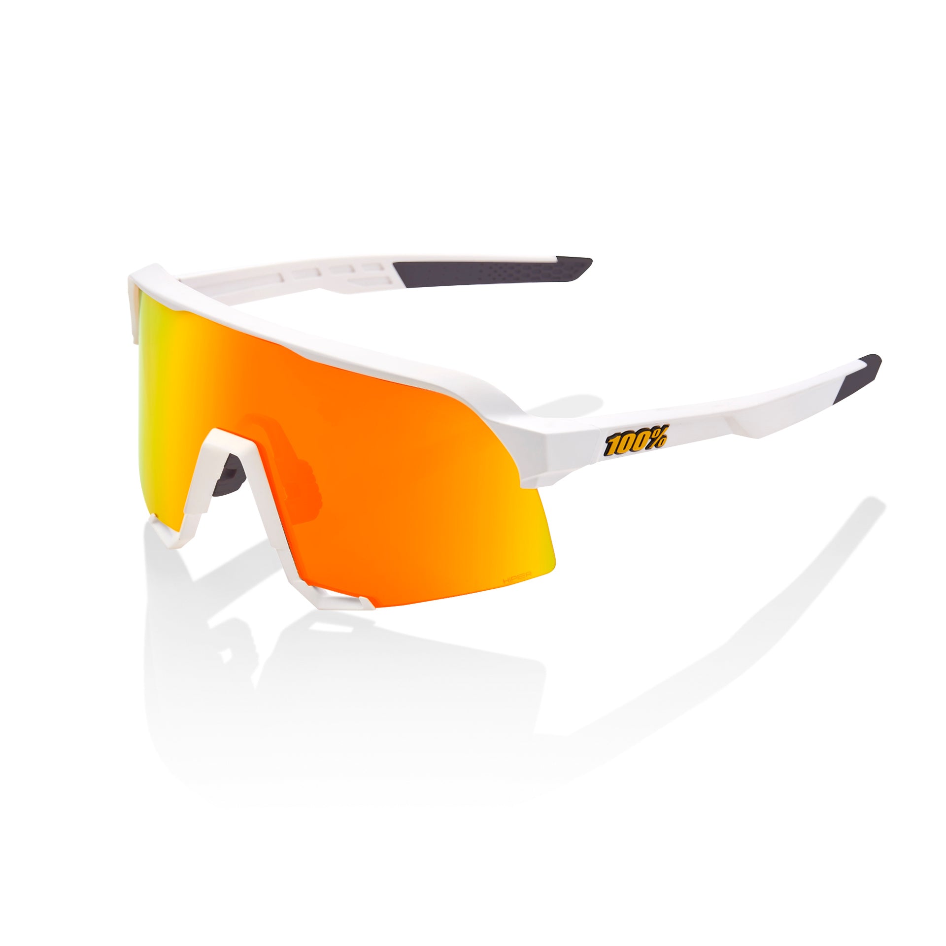 100% S3 Soft Tact White_Hiper Red Mirror Lens