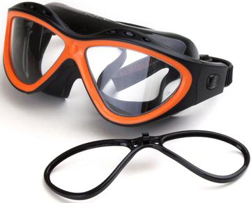 AQUAVIZ PRO Swim Goggle_Black Orange with Insert