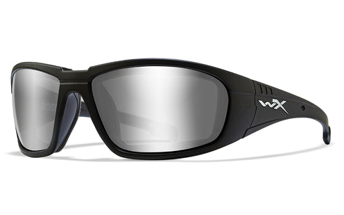 Wiley X Boss_Gloss Black_Grey Silver Mirror Lens