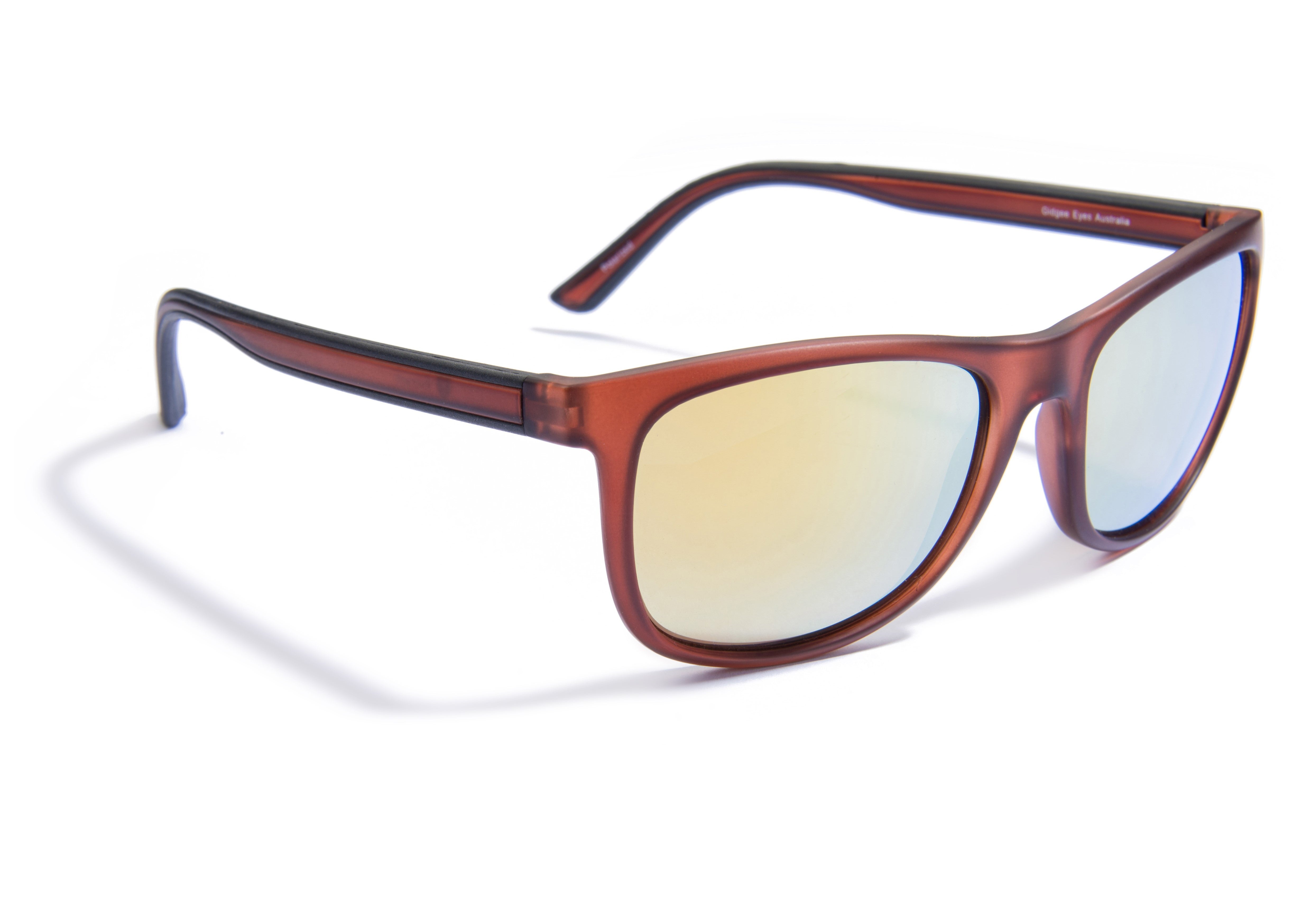 Gidgee Eyes Fender_Matte Honey Polarised Bronze Gold Revo Mirror Lens