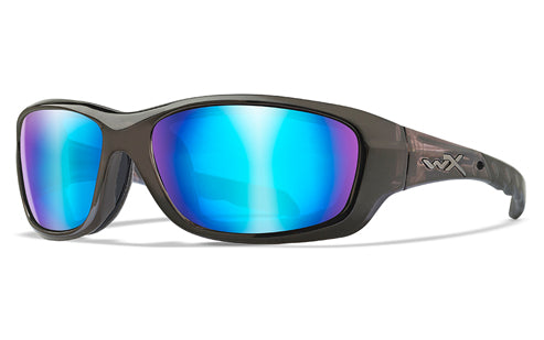 Wiley X Gravity_Black Crystal_Polarised Blue Mirror Lens