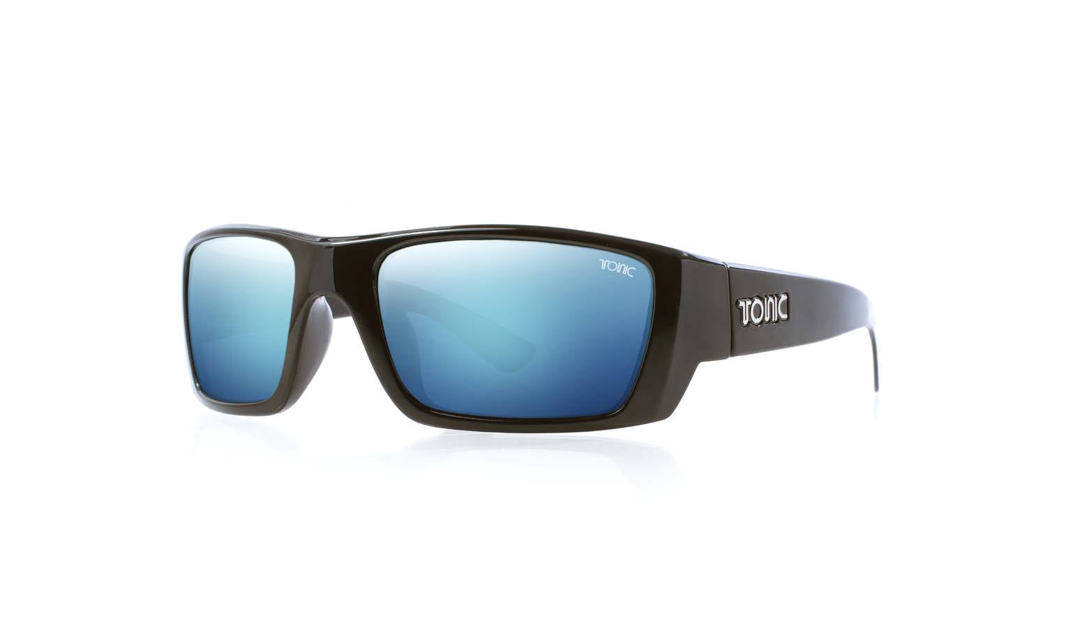 Tonic Rise Shiny Black_Blue Mirror Glass Lens