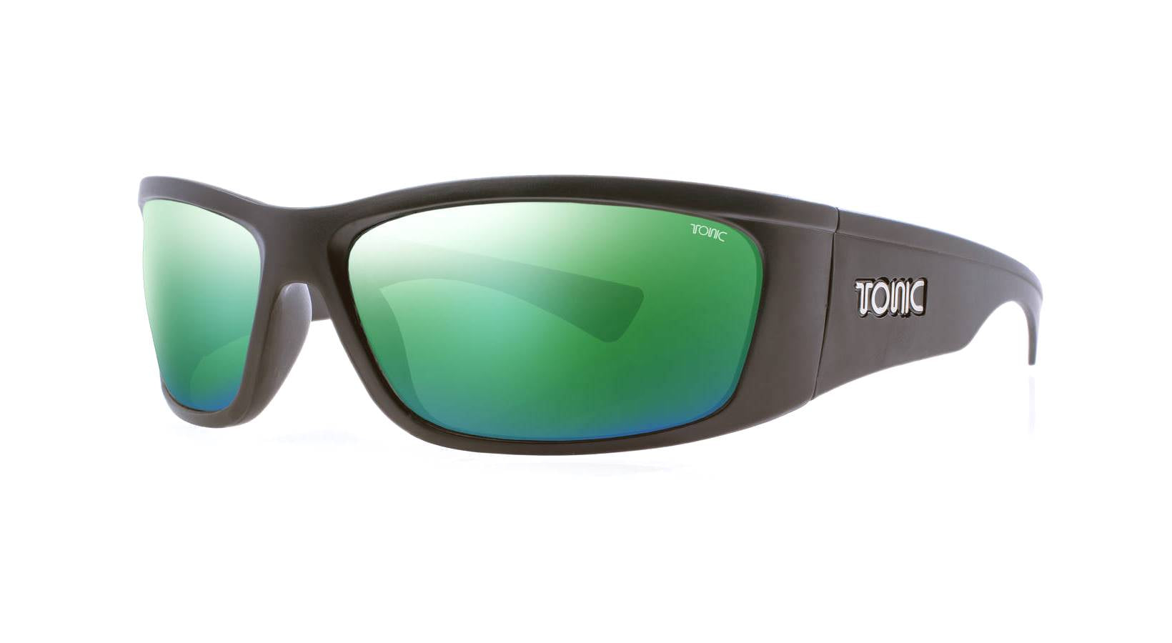 Tonic Shimmer Matte Black_Green Mirrror Glass Lens