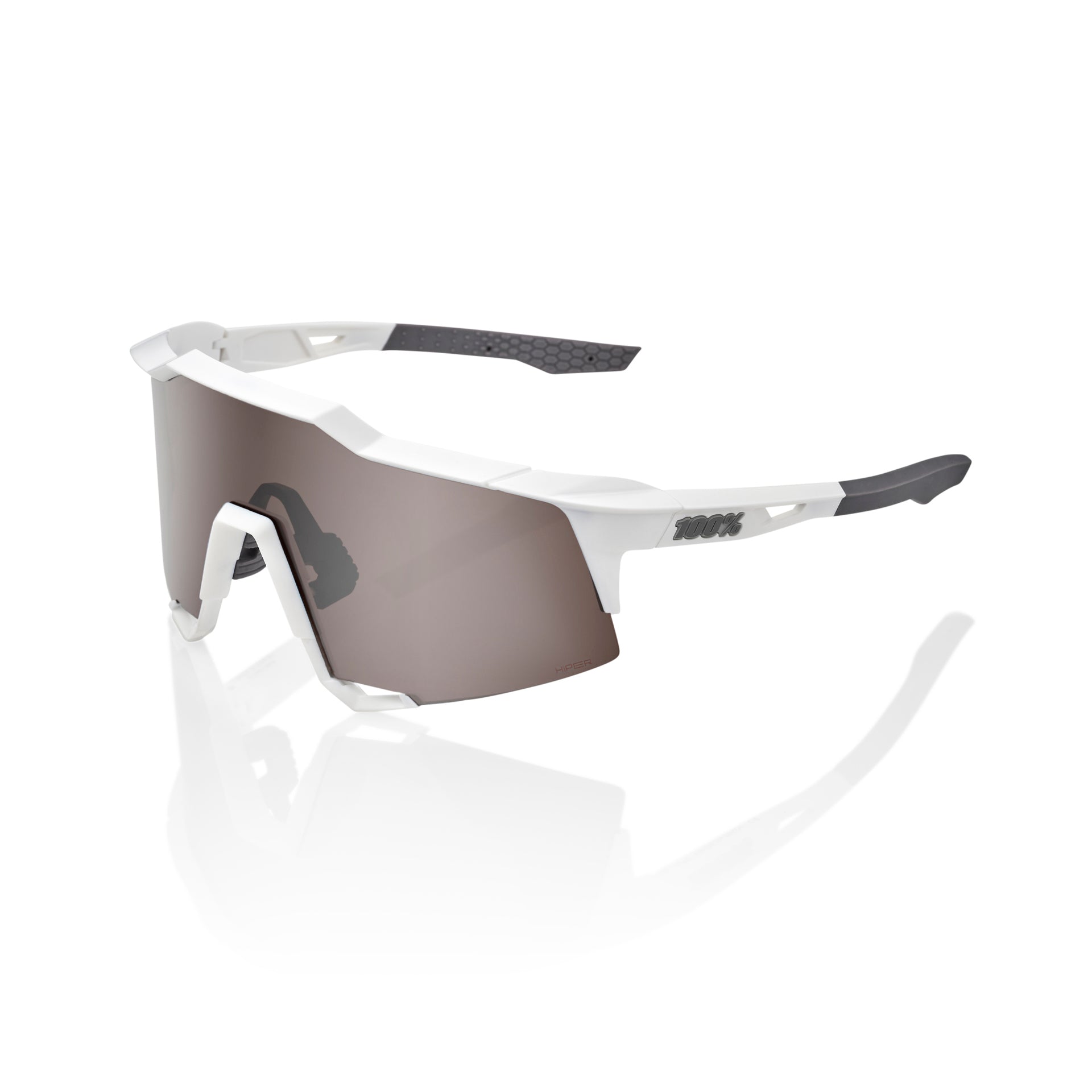 100% Speedcraft Matte White_Hiper Silver