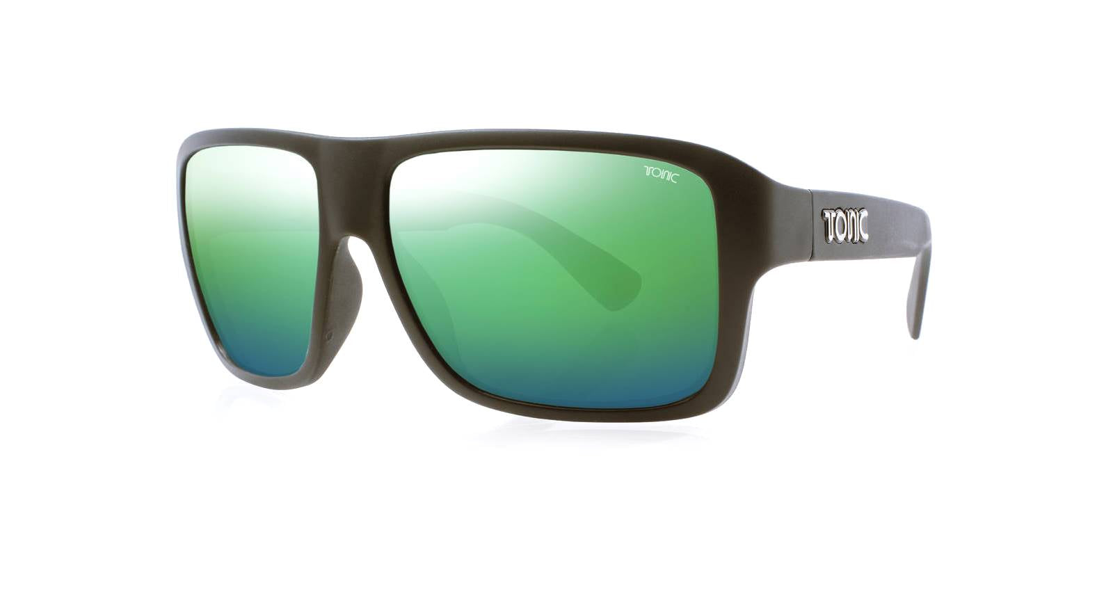 Tonic Swish Matte Black_Green Mirror Glass Lens