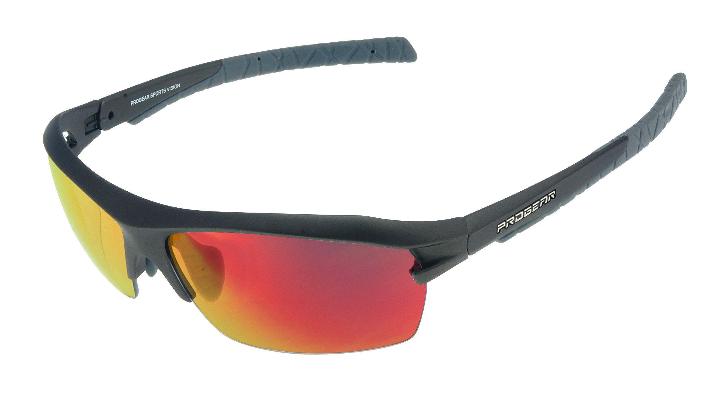 Progear Sportshades Racer_Matte Graphite_Red Mirror