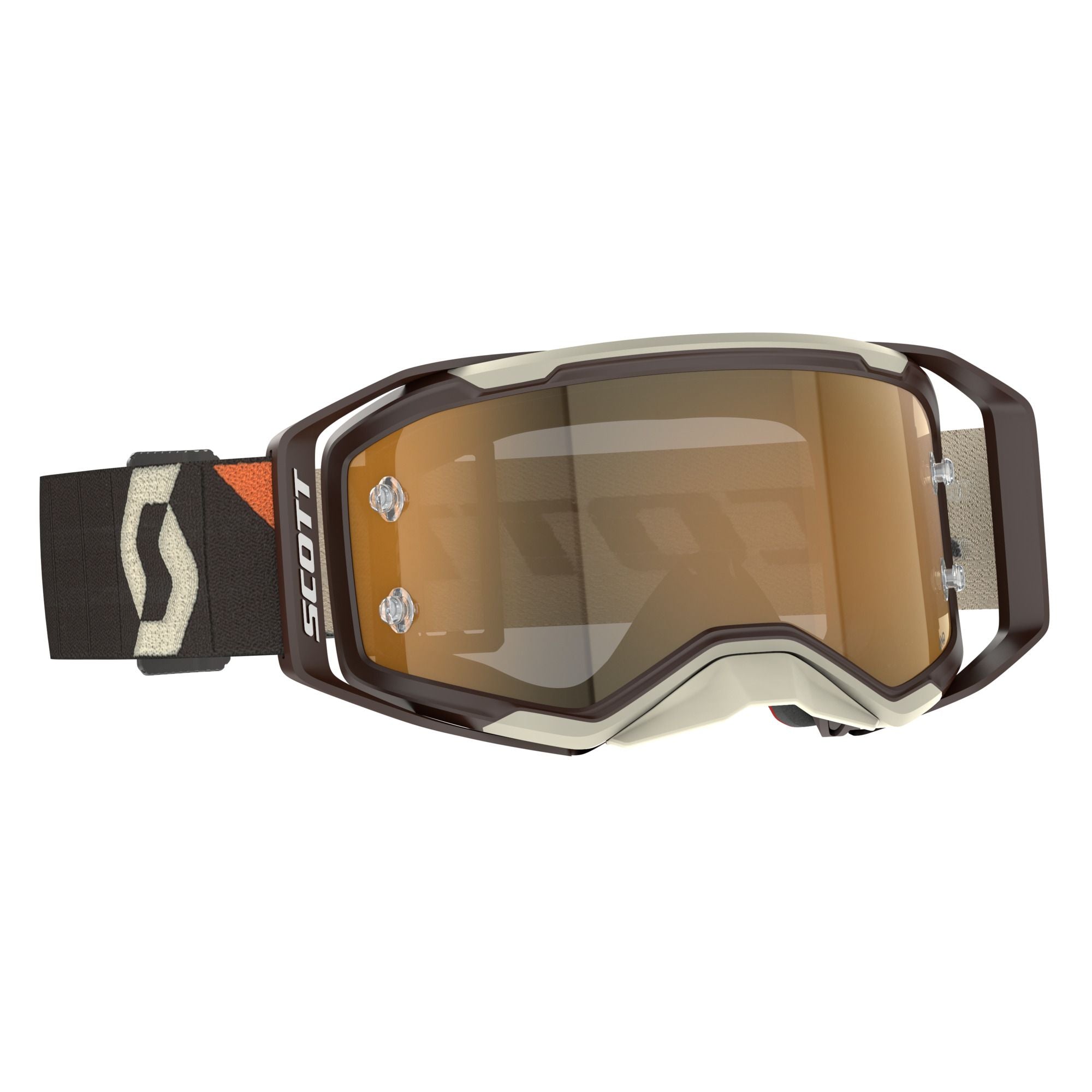 Scott Prospect 2.0 AMP Deep Brown Beige_Gold Chrome Works Lens