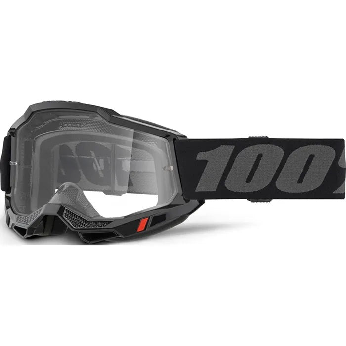 100% Accuri 2 Black_Clear Lens