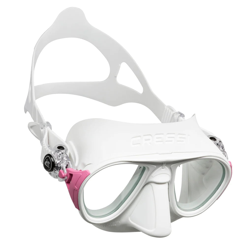 Cressi Claibro Dive Mask White Pink Frame_White Skirt