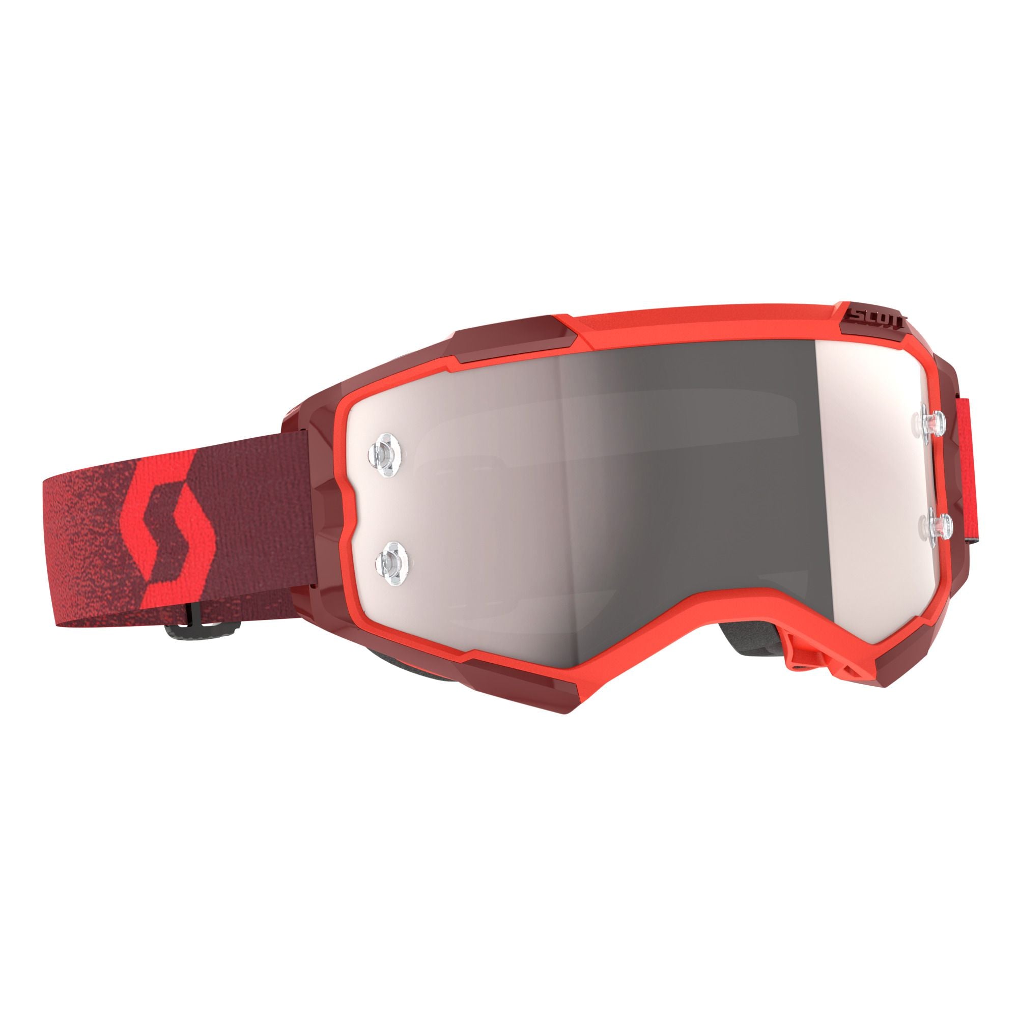 Scott Fury Red _Silver Chrome Works Lens