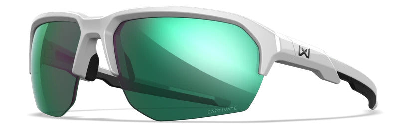 Wiley X Jakl Polished White_Polarised Green Mirror