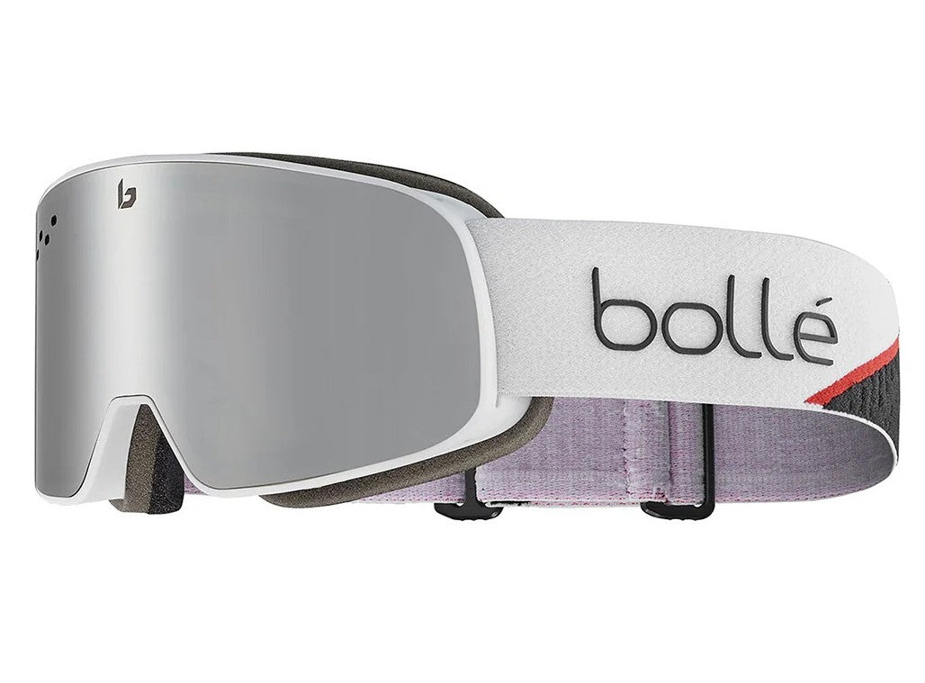 Bolle Nevada White Matte_Black Chrome Lens