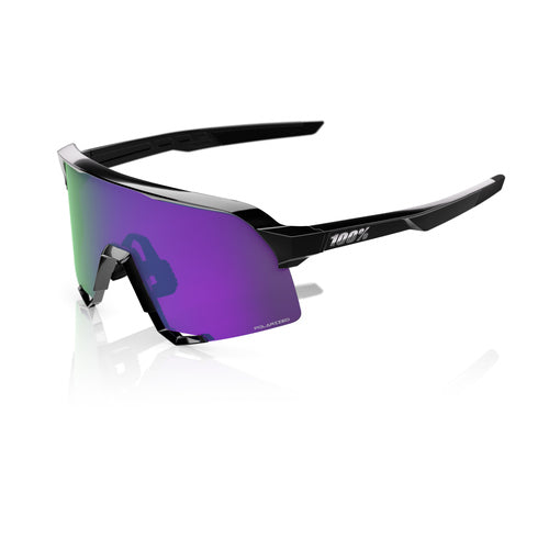 100% S3 Polished Black_Hiper Polarised Lavender Mirror