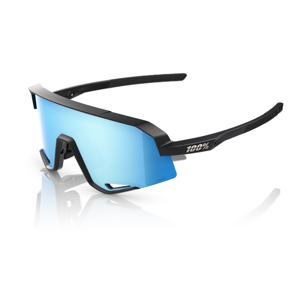 100% Slendale Matte Black_Hiper Blue Mirror