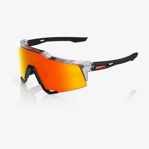 100% Speedcraft Translucent Grey Matte Black_Hiper Red Mirror 