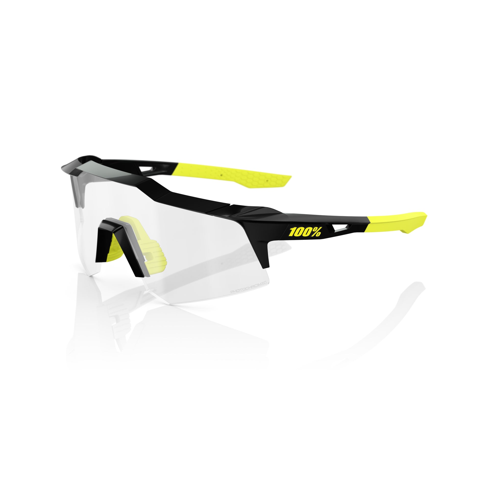100% Speedcraft XS Gloss Black_Photochromic