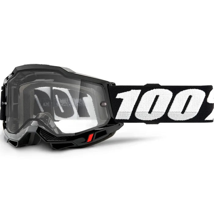 100% Accuri 2 Black Enduro Moto Goggle_Clear Dual Lens