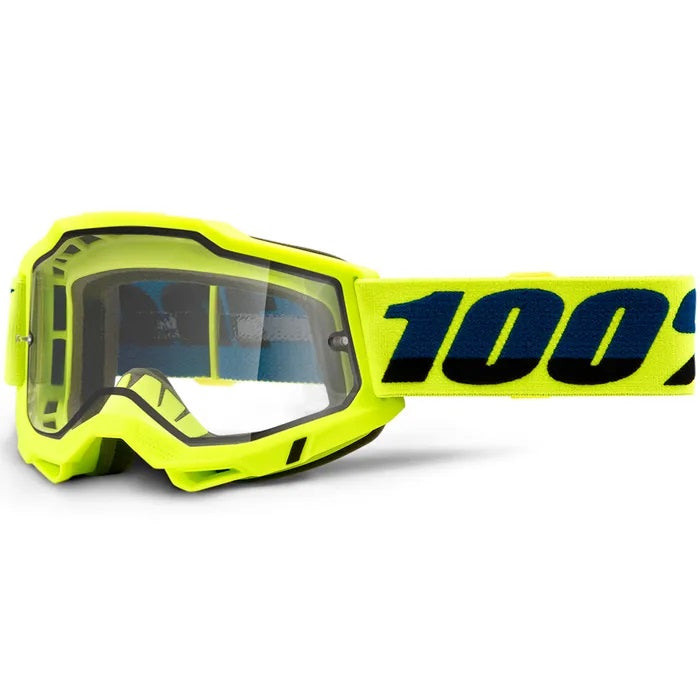 100% Accuri 2 Yellow Enduro Moto Goggle_Clear Dual Lens