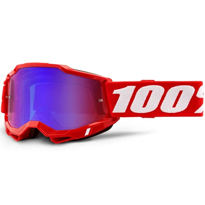 100% Accuri 2 MX Goggle Red_Red Blue Mirror Lens